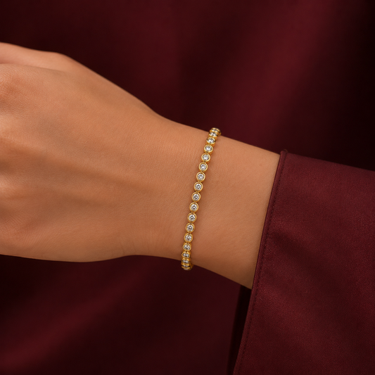 Bezel Tennis Bracelet
