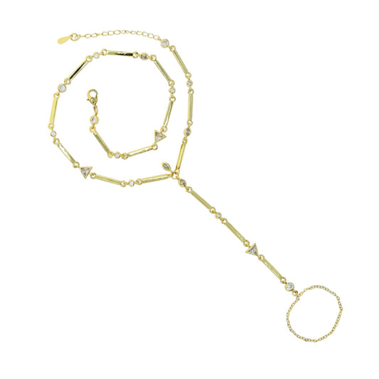 18K Gold & Silver Hand Chain