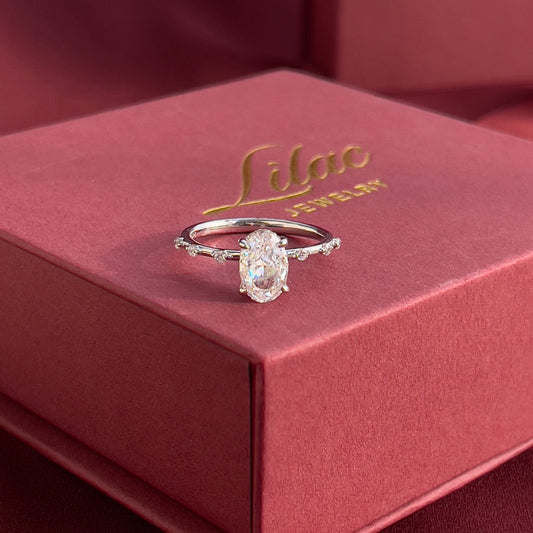 Lilac Oval Solitaire Ring